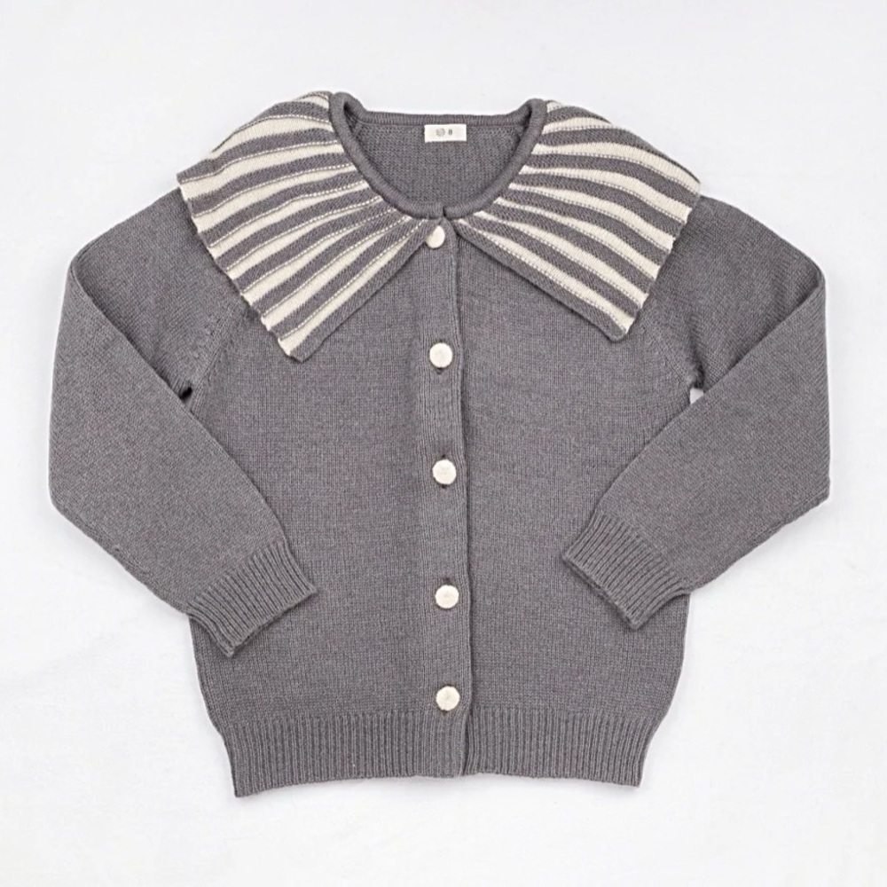 Ketiketa Kids Colette Cardiganan, Warm Grey, Wool, NWT